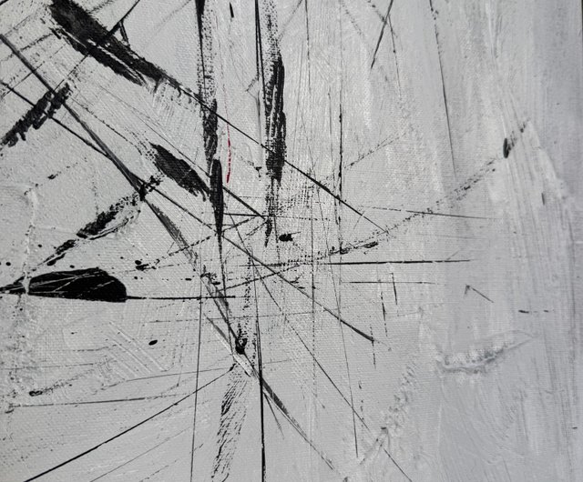 抽象的な線画アート作品 中尾聡志 │ 筆絵画家 | #アート #絵 #筆 #白黒 #モノクロ