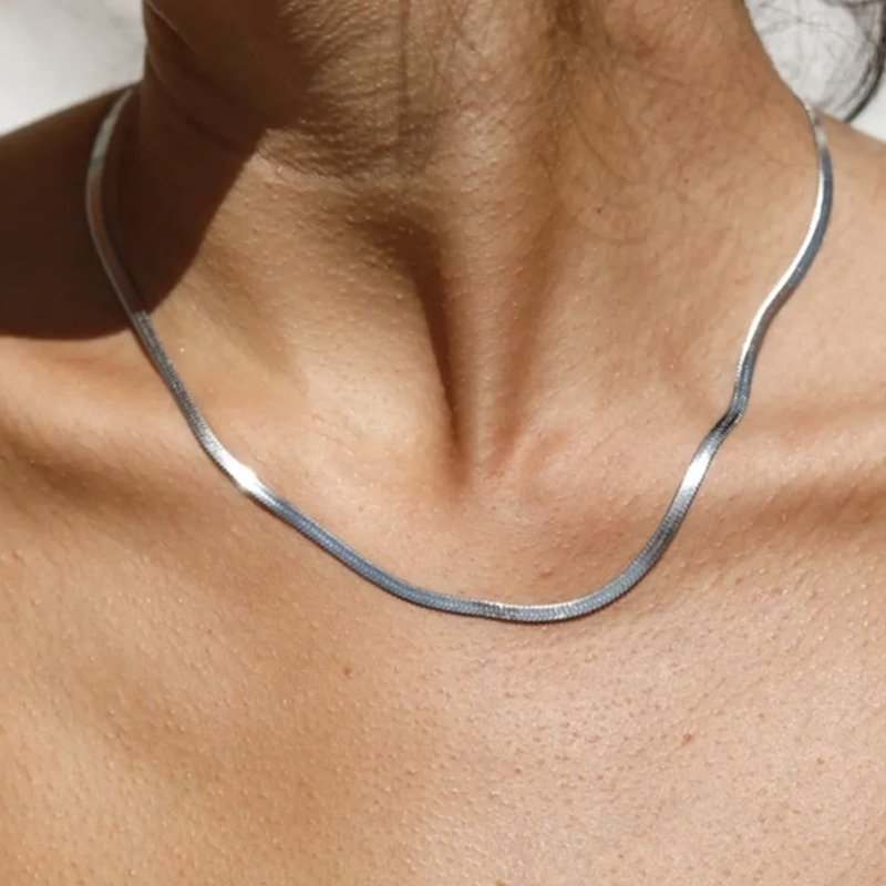 Minimalist necklace - สร้อยคอ - สแตนเลส สีเงิน