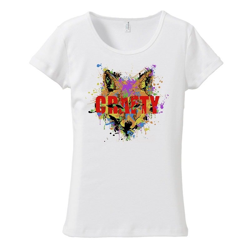 [Women's T-shirt] crafty - Women's T-Shirts - Cotton & Hemp White