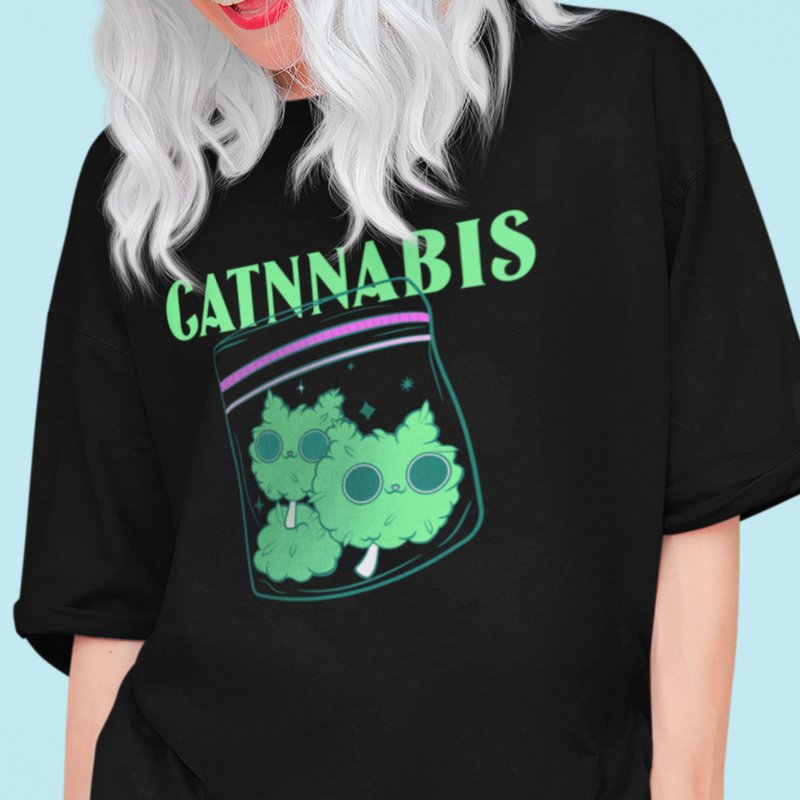 Catnnabis T-Shirt - เสื้อเชิ้ตผู้ชาย - ผ้าฝ้าย/ผ้าลินิน หลากหลายสี