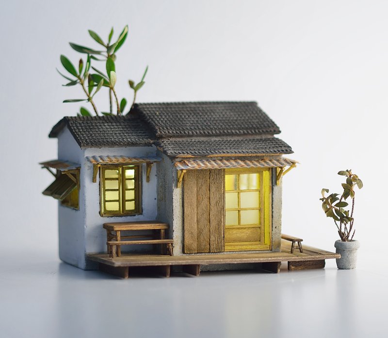 老屋創作--日式小天井老平房(訂製) - 擺飾/家飾品 - 水泥 咖啡色
