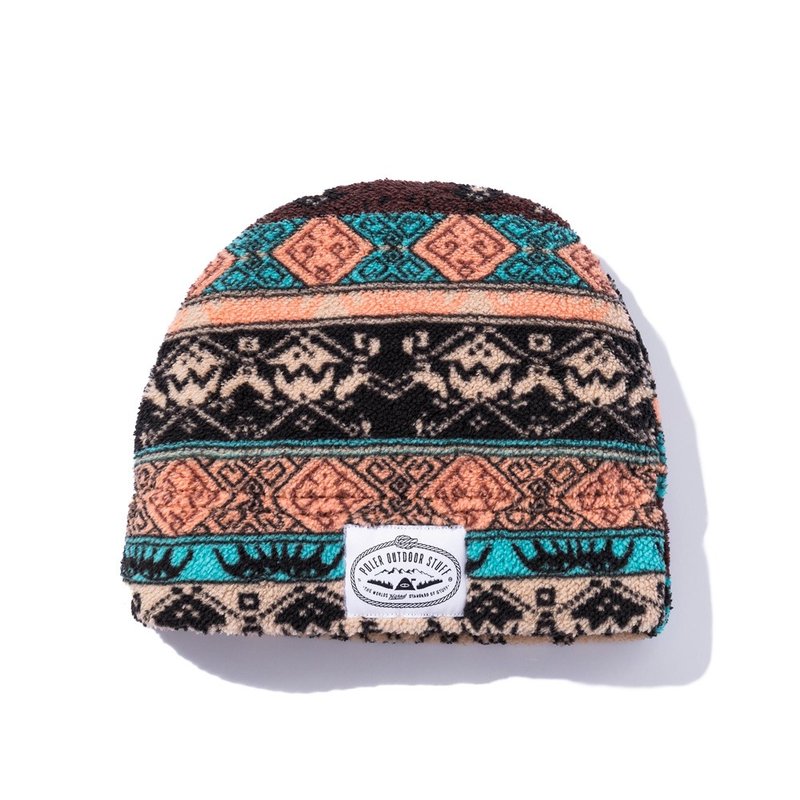 日本限定 POLER BOA FLEECE BEANIE 拚色絨毛帽 / 藍 - 帽子 - 其他材質 藍色