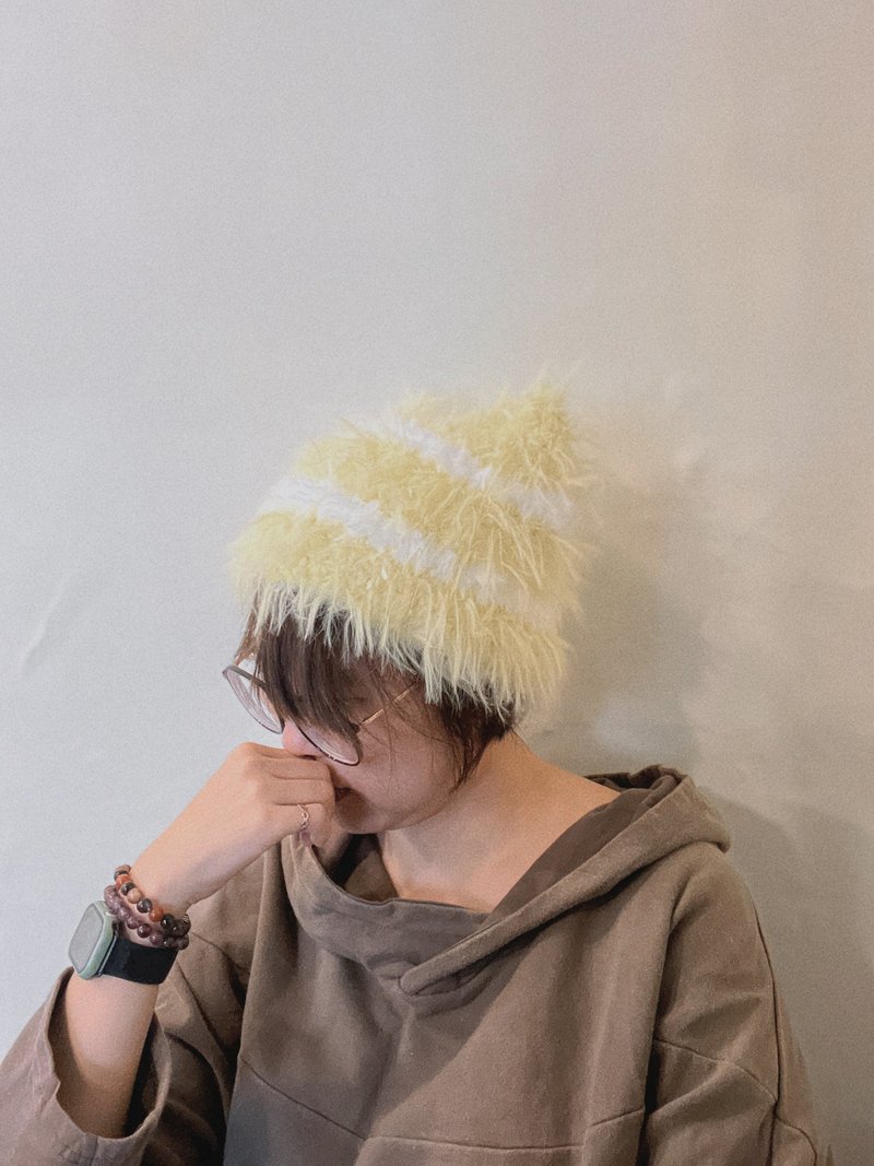 cat ear hat - Hats & Caps - Cotton & Hemp Yellow