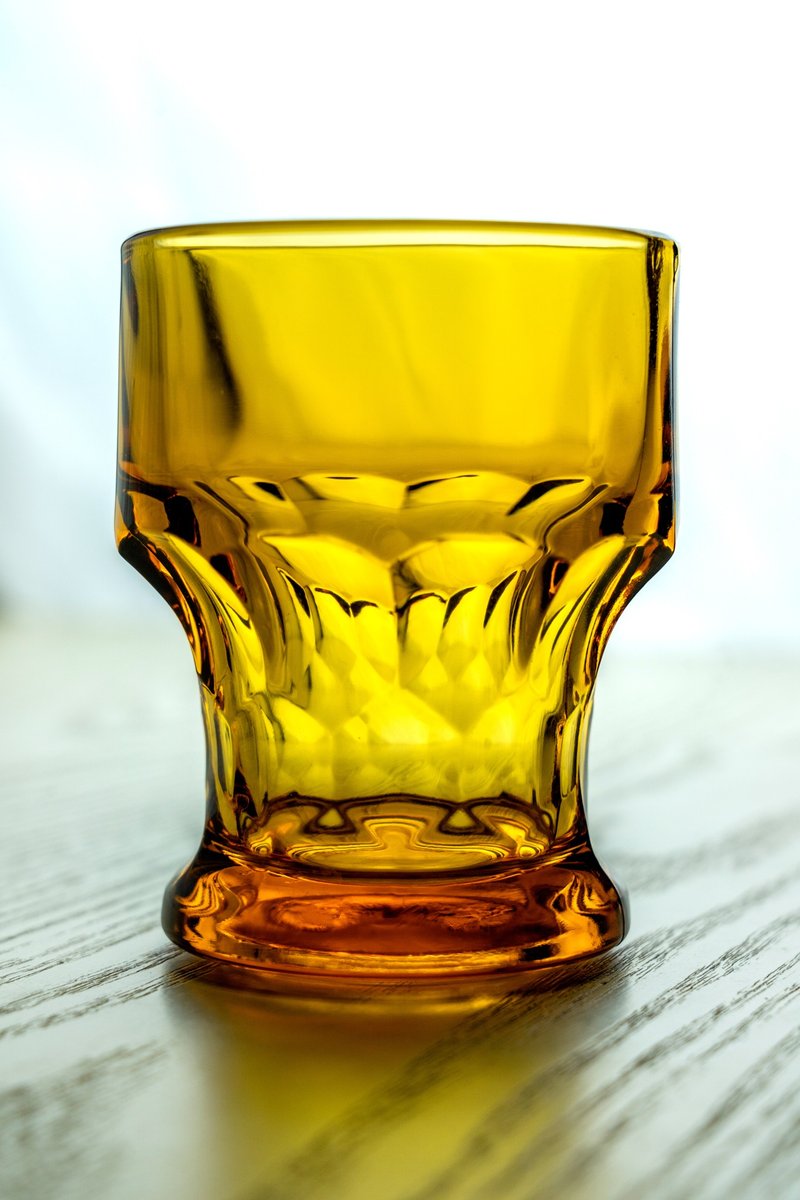 Made in Italy, early amber old glass, wine glass, water cup, new product in stock, free shipping to Taiwan - แก้ว - แก้ว สีส้ม