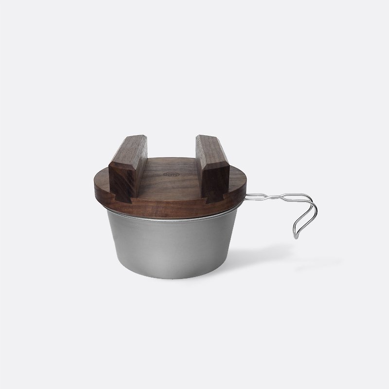Rough Paper Wooden Lid for Sierra Cup 600ml American walnut wooden cauldron lid - เครื่องครัว - ไม้ 