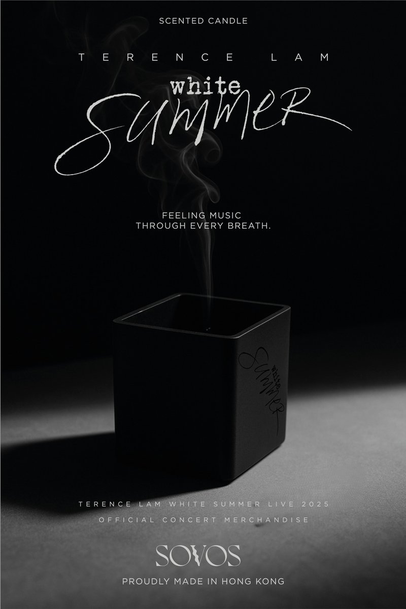 SOVOS × 林家謙 WHITE SUMMER 演唱會限定蠟燭系列 - Black 黑色 - 香氛蠟燭/燭台 - 蠟 