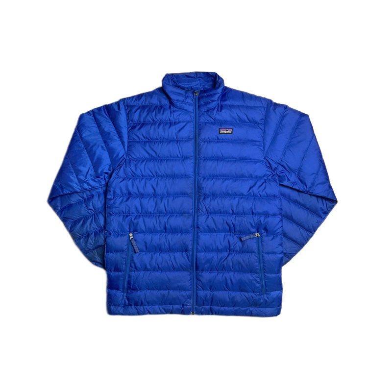 Patagonia 寶藍色羽絨外套 - 男夾克/外套 - 其他人造纖維 藍色