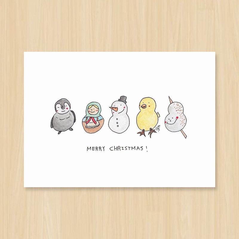 Christmas classic / Christmas / full stop postcard - Cards & Postcards - Paper White