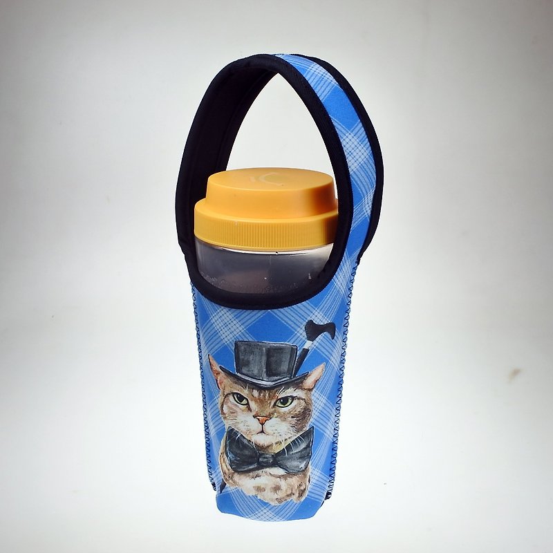 Three cats cat pattern eco-friendly beverage bag hat gentleman cat - Beverage Holders & Bags - Polyester 