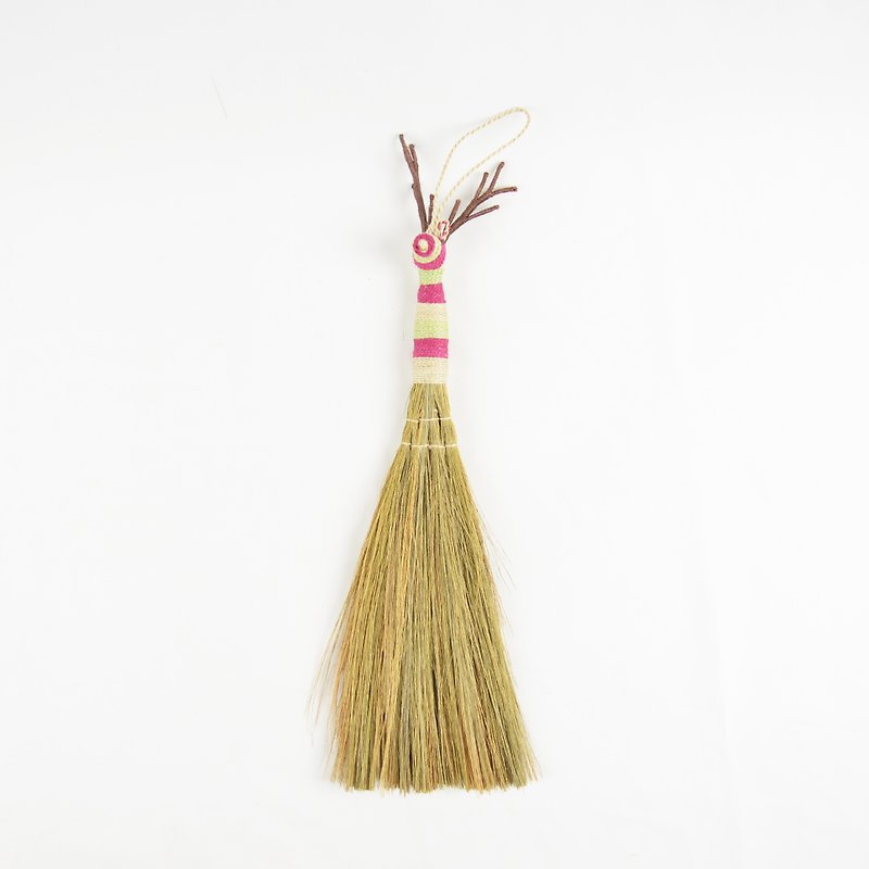 Linen animal deer small broom _ _ Fair Trade - Items for Display - Cotton & Hemp Multicolor