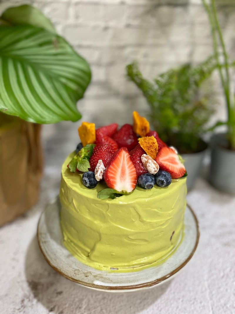 Tuxedo Cat Handmade Tuxedo Cat Handmade - Strawberry Matcha Cake - Cake & Desserts - Fresh Ingredients 