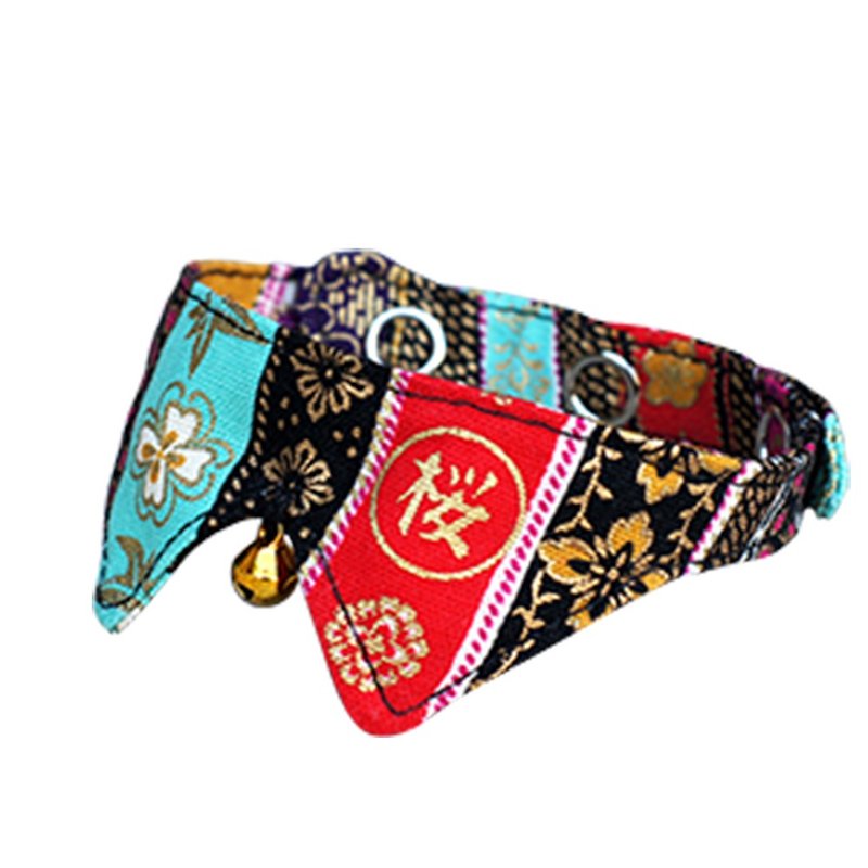 Pet cat collar / cat special baby buckle Japanese dark family emblem - ปลอกคอ - ผ้าฝ้าย/ผ้าลินิน 