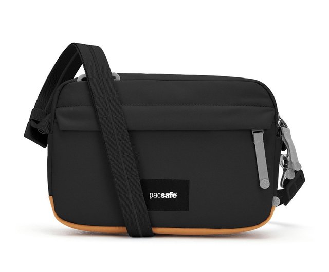 pacsafe 防犯機能付きボディバッグ ブラック Pacsafe GO 6層セキュリティ盗難防止クロスボディバッグ 2.5L