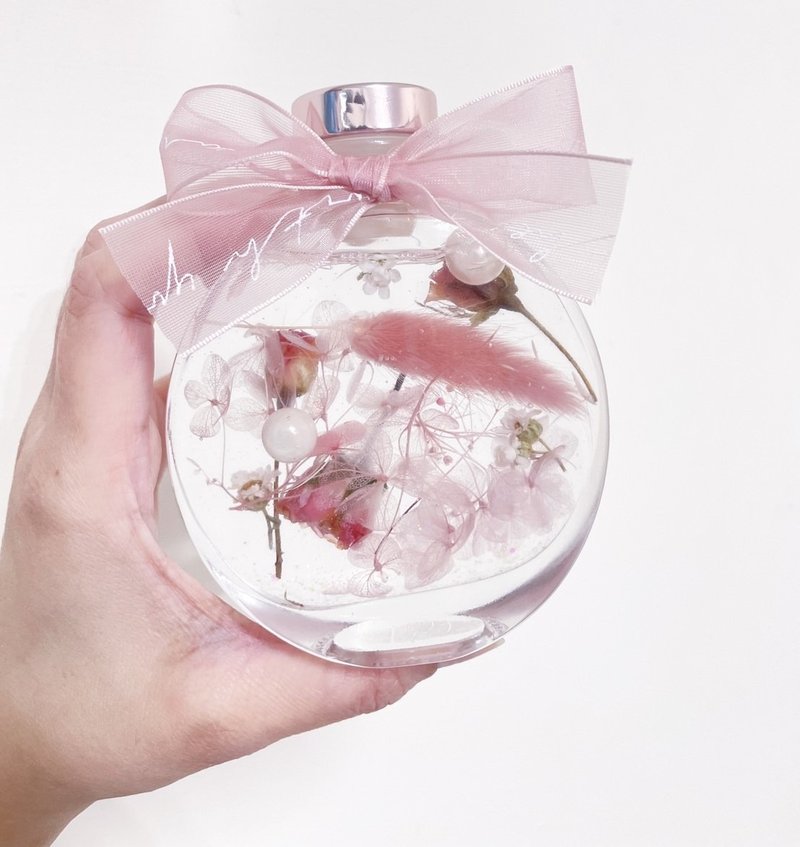 Christmas gift/Exchange gift/Floating flower night light/Pink rose/Hydrangea rose - จัดดอกไม้/ต้นไม้ - วัสดุอื่นๆ 