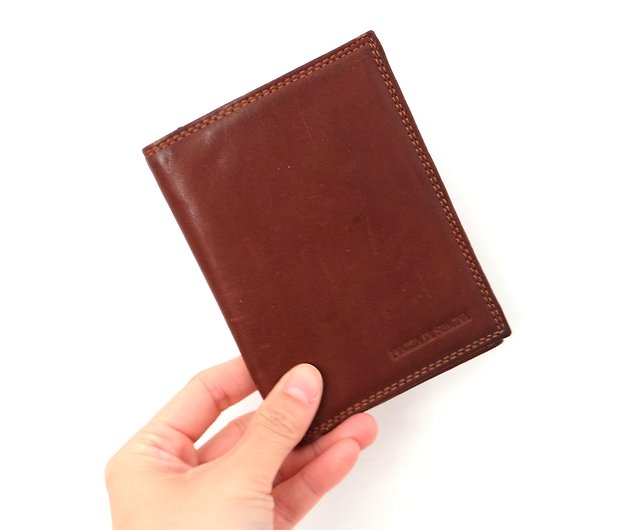 Vera Pelle Men Wallet Genuine Italian Leather 6 Cards 2 ID Windows Made in  Italy