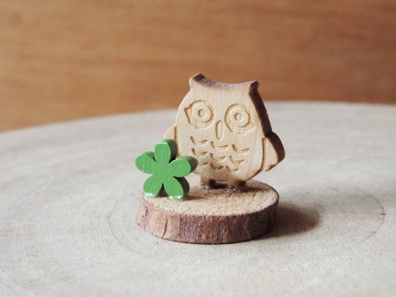 Forest series‧Owl ornaments‧Original wood feel - ของวางตกแต่ง - ไม้ 