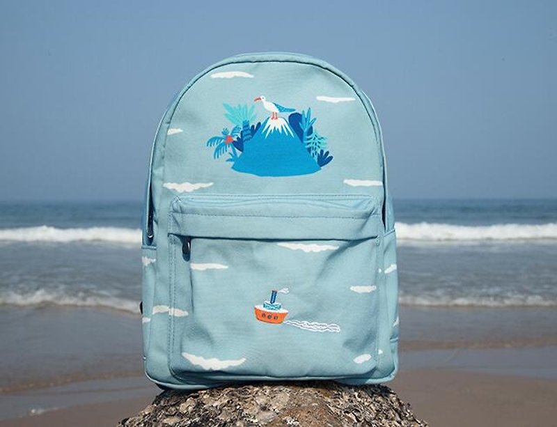 YIZISTORE Starry Series Backpack Backpack Backpack - Kojima - กระเป๋าเป้สะพายหลัง - วัสดุอื่นๆ สีน้ำเงิน