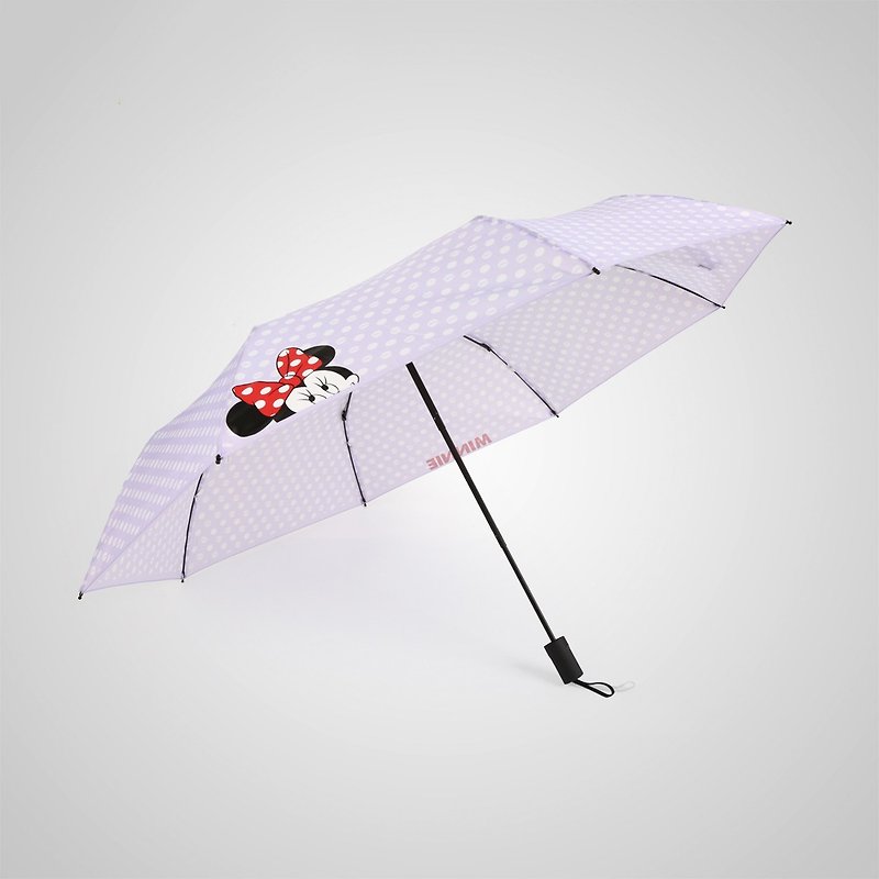 【Germany kobold】Officially authorized by Disney-rain or rain umbrella-polka dot Minnie-purple - Umbrellas & Rain Gear - Other Materials Purple
