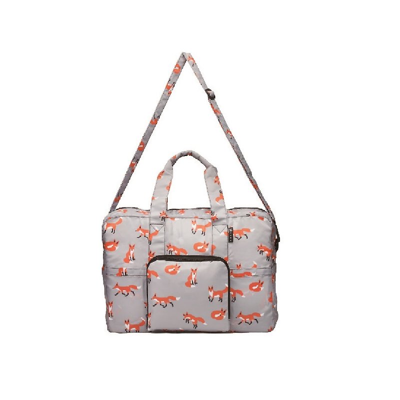 母親節禮物【日本風】H.A.N.D 輕便時尚防潑水可摺疊兩用旅行袋/旅行包 - Fox - 手袋/手提袋 - 聚酯纖維 