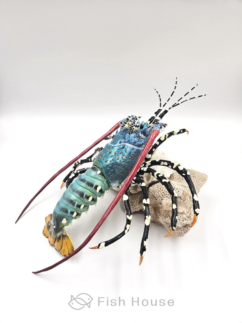 Splendid Lobster Super Realistic Ornament-Customized - ของวางตกแต่ง - วัสดุอื่นๆ สีน้ำเงิน