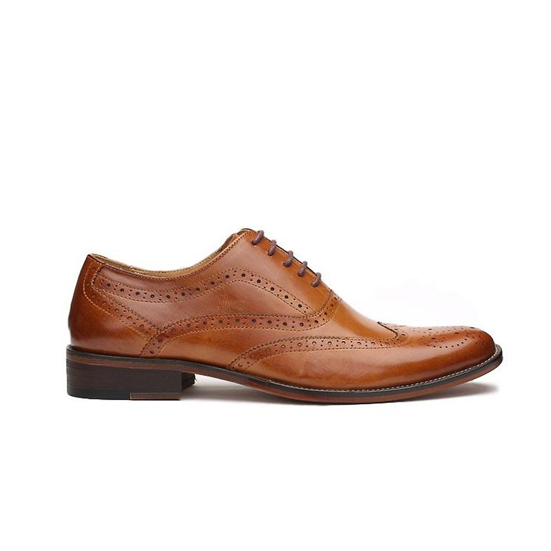 Genuine Leather Titan Brogue Shoes KV80006 Brown - Men's Leather Shoes - Genuine Leather Brown