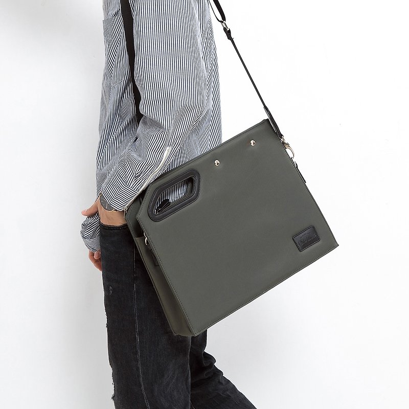 Handbag Briefcase Folder Computer Bag Crossbody Waterproof Mayores - Gray - Briefcases & Doctor Bags - Waterproof Material Gray