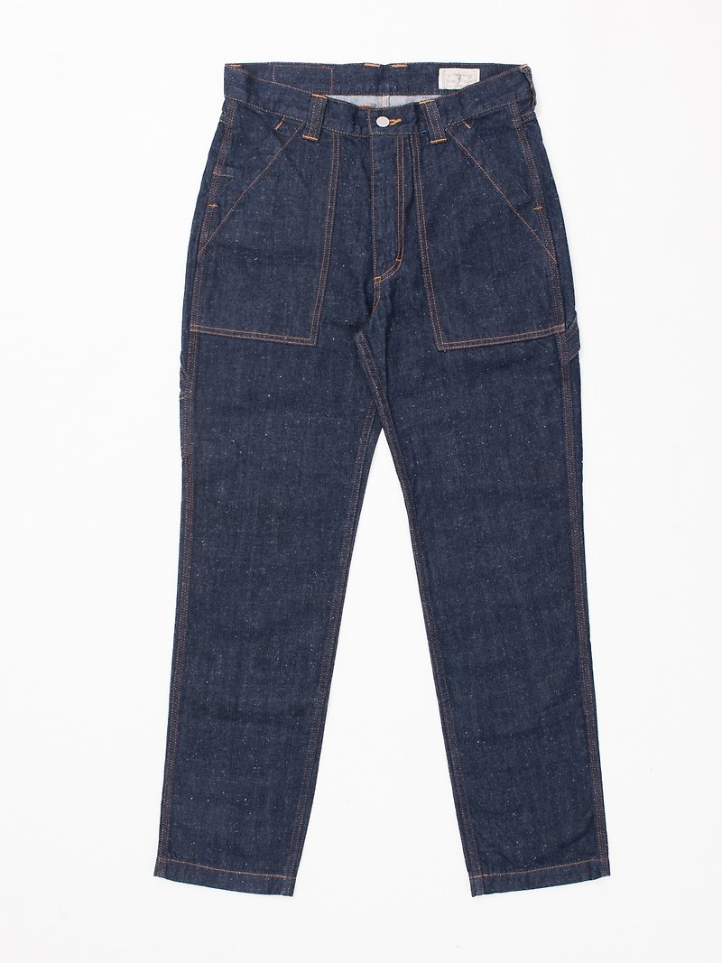 SPLASH CARPENTER PANTS - NEP DENIM - กางเกงขายาว - ผ้าฝ้าย/ผ้าลินิน สีน้ำเงิน