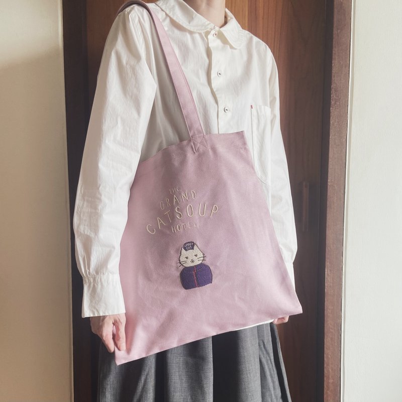 cat anderson canvas tote bag - 手提包/手提袋 - 棉．麻 多色