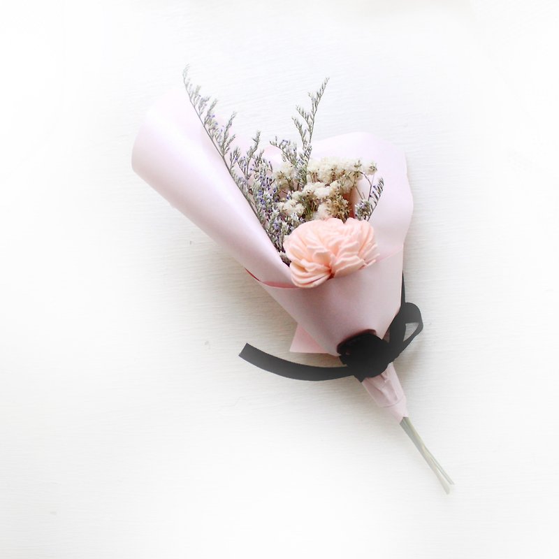 ロマンチックな甘いアイスクリームの花束 - ドライフラワー・ブーケ - 寄せ植え・花 ピンク