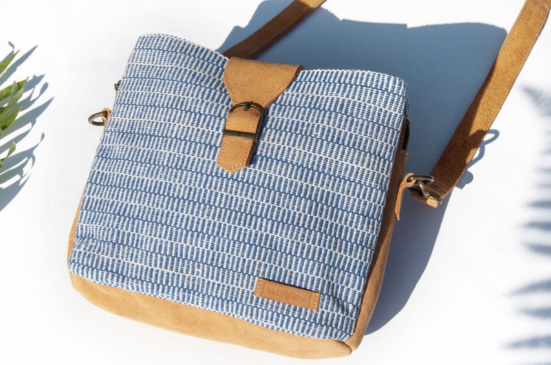 Leather Suede Crossbody Bag | Handmade Genuine Leather Shoulder Bag | Bohemian Hiking Bag - Sahara Desert - กระเป๋าแมสเซนเจอร์ - หนังแท้ หลากหลายสี