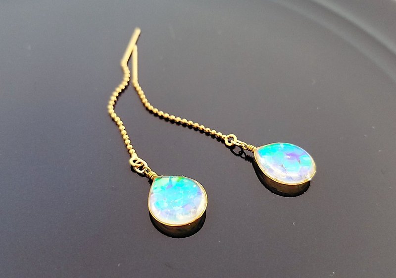 tear of mermaid pierced earrings or clip-on earrings - Earrings & Clip-ons - Resin Transparent