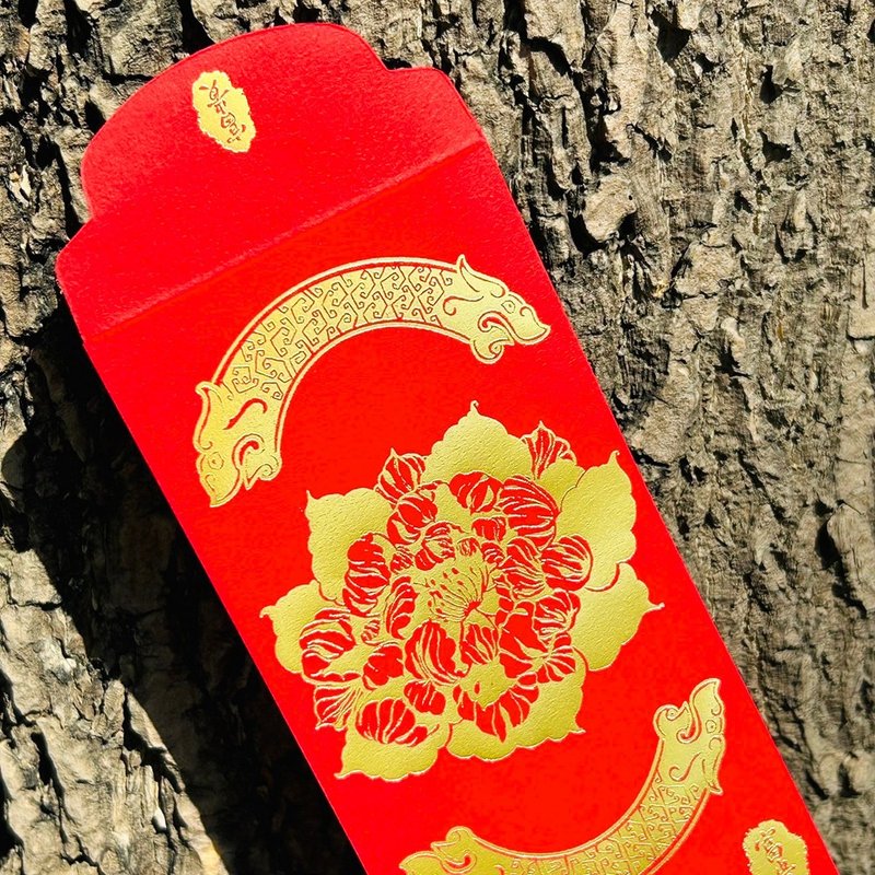 紅包袋  龍華富貴│獨家設計中款 / 三入 / 細膩華美 底蘊濃厚 - 紅包袋/春聯 - 紙 紅色
