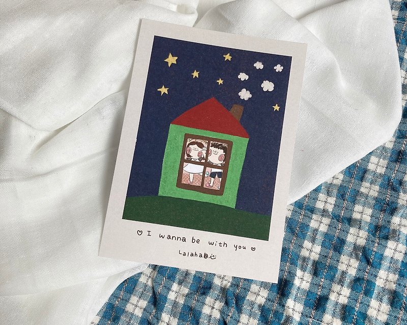 Universal postcard|our happy little home - การ์ด/โปสการ์ด - กระดาษ ขาว