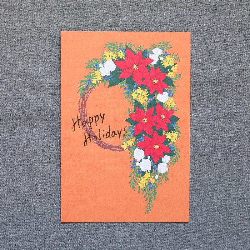 Happy Holiday Post Card / Orange - Cards & Postcards - Paper Orange