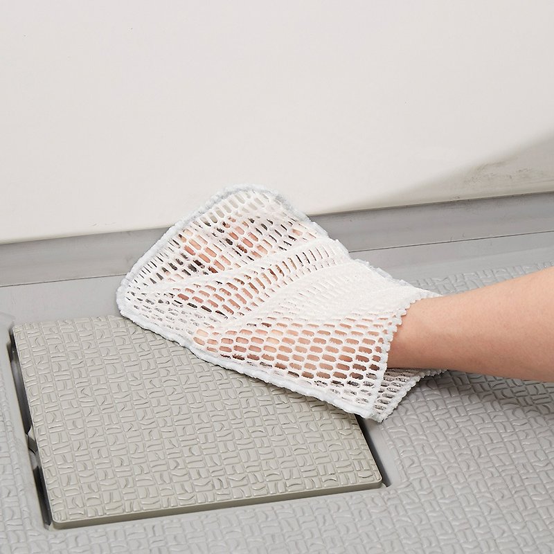 日本神樣 日製免洗劑浴室專用快乾無死角清潔網狀手套刷-2入 - 其他 - 聚酯纖維 白色