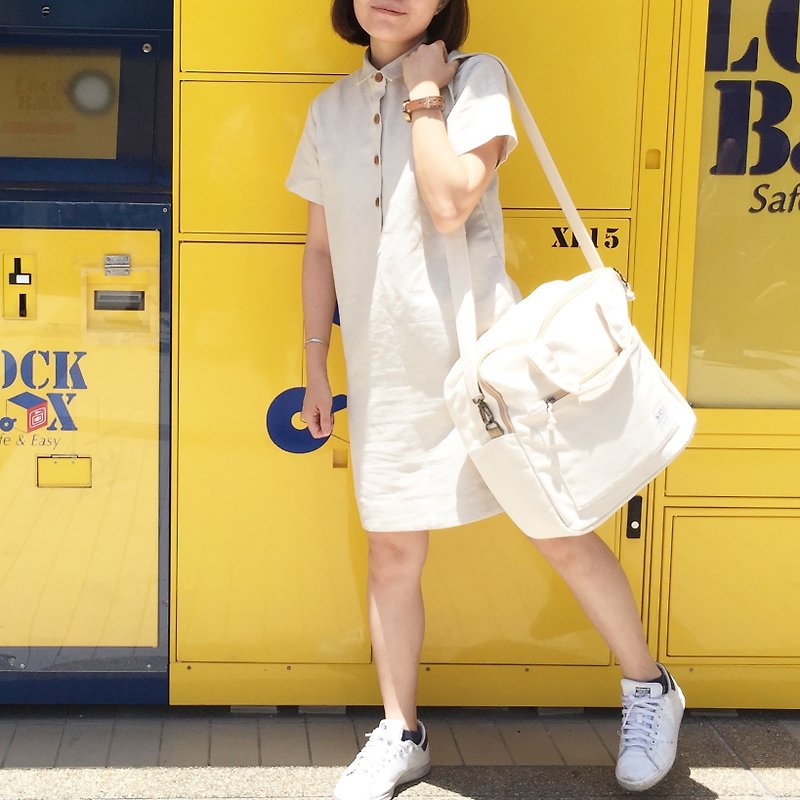 Polo Dress : Premium Linen - One Piece Dresses - Cotton & Hemp Khaki