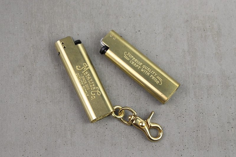 [METALIZE] brass lighter - hand-painted LOGO models (brass color) - อื่นๆ - โลหะ 