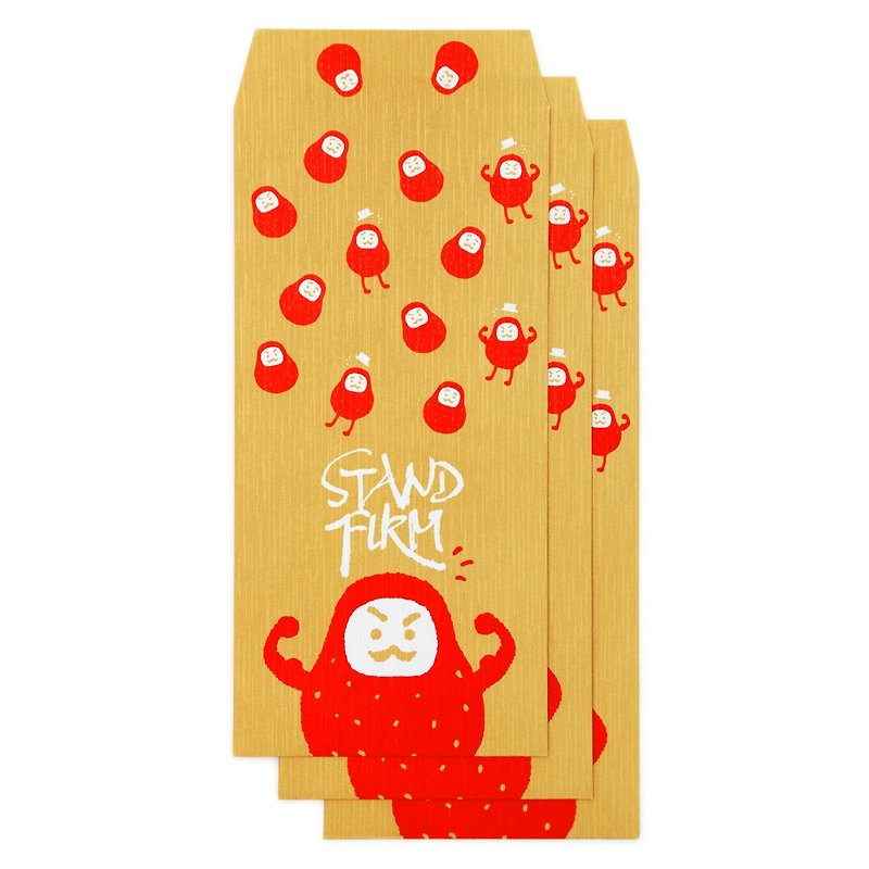 No fall, no fall. Fog golden brushed paper red envelope bag (3 pcs in each) - Chinese New Year - Paper Gold