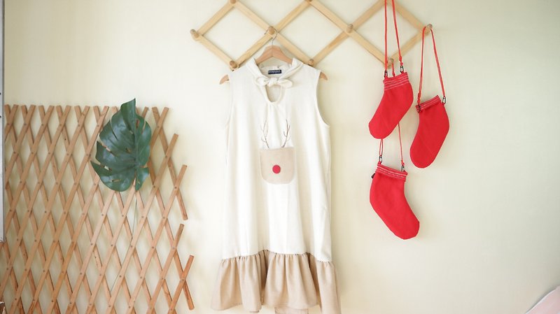 Reindeer  dress- christmas collection - Made order - One Piece Dresses - Cotton & Hemp 