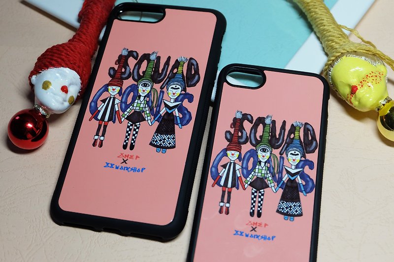 harajuku gothic clown girl original illustrations iphonecase/ order production - Other - Other Materials Blue