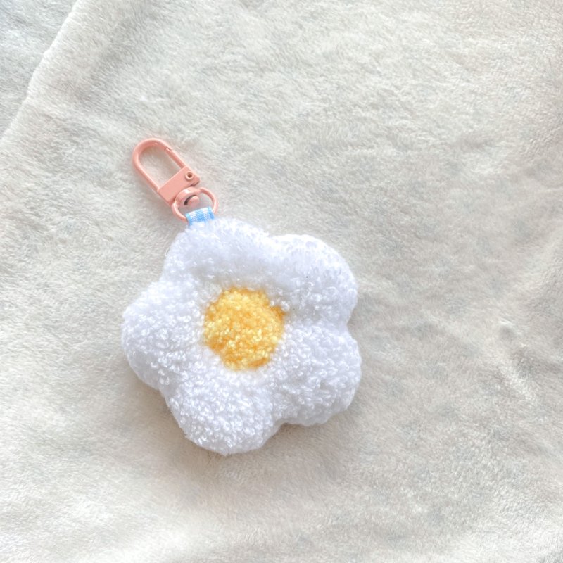 [Mao Shen Shen] Russian stamped embroidered flower pendant finished product/DIY material package - Charms - Wool White