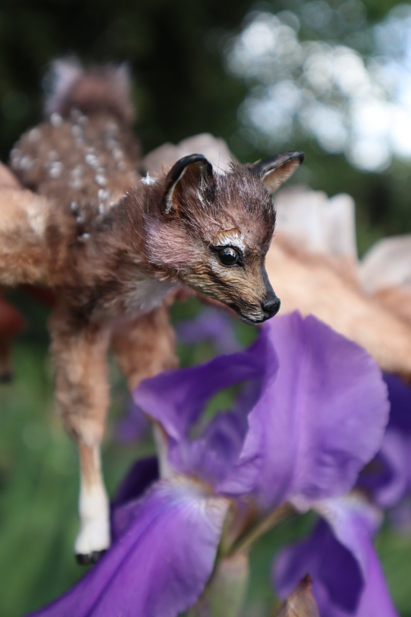 Deer Wings fantasy animal stuffed! art doll poseable - 公仔/玩偶 - 其他人造纖維 咖啡色