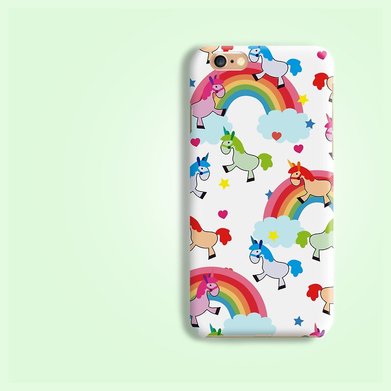 Unicorn and Rainbow AOP Matt finishes rigid hard Phone Case Cover  for iPhone 4 4S 5 5S SE 6 6S 7 Plus Samsung Galaxy S6 S7 edge Note HTC LG Nexus HTGNP54 - Phone Cases - Plastic Multicolor