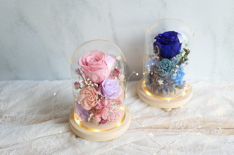 玻璃罩盅 S13 大罩盅 永生花 結婚小物 母親節 情人節禮物 送禮 - 乾花/永生花 - 植物．花 