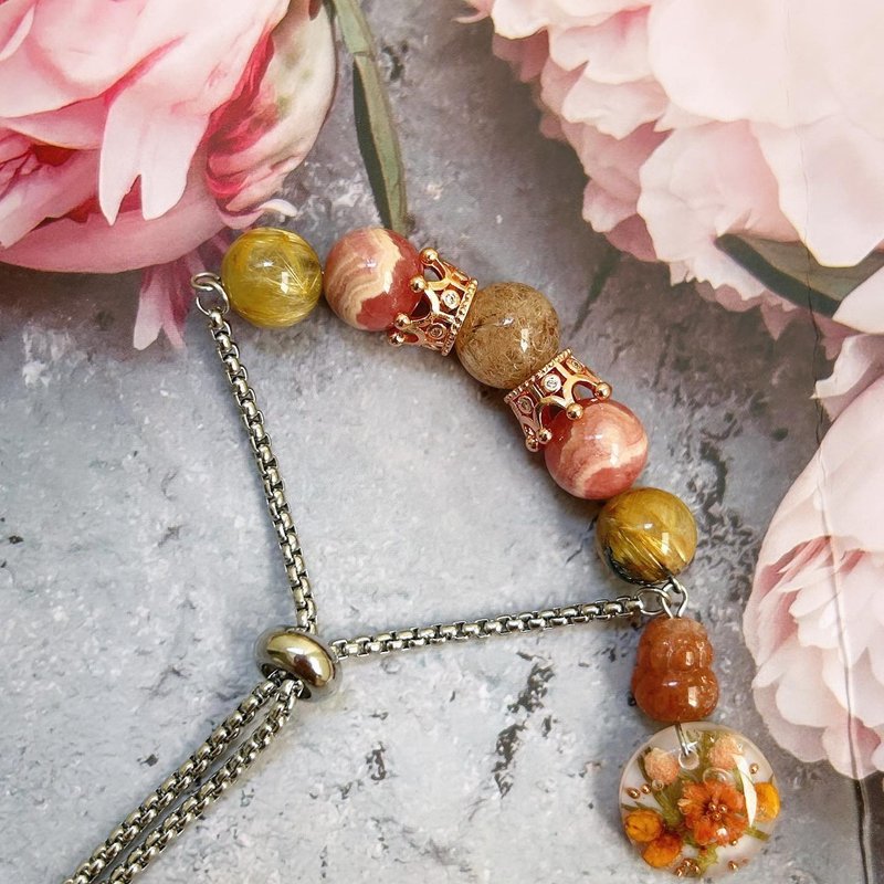 Powerful crystal bracelet Work - Finance - Love (universal love, happy family) - Bracelets - Crystal Orange