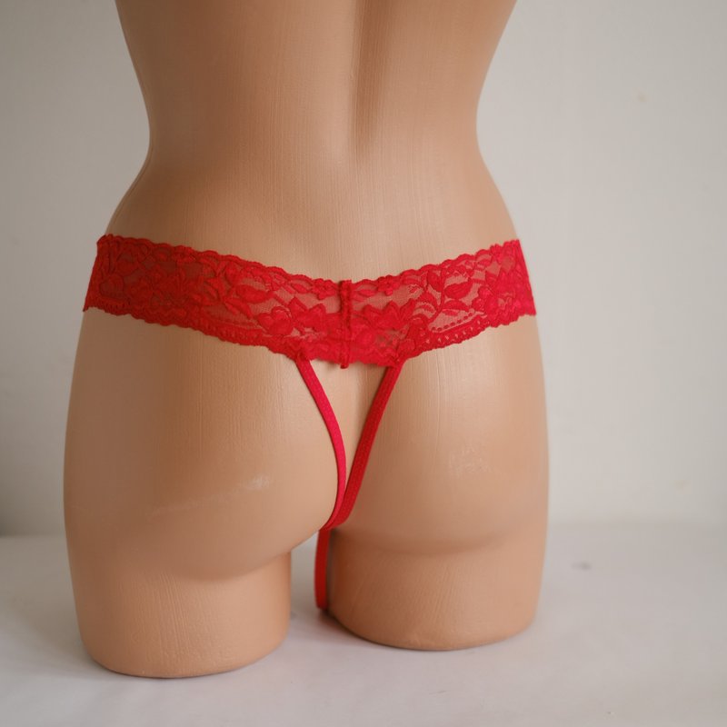 Lace panties for women - Sexy underwear - Erotic panties - Sexy lingerie - 女內衣褲 - 聚酯纖維 紅色