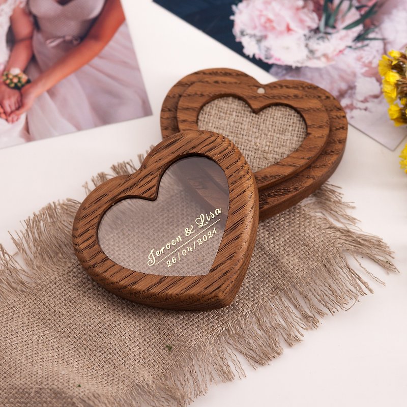 Heart ring box | Custom wedding  ring holder | ring pillow | Anniversary gift - Other - Wood 