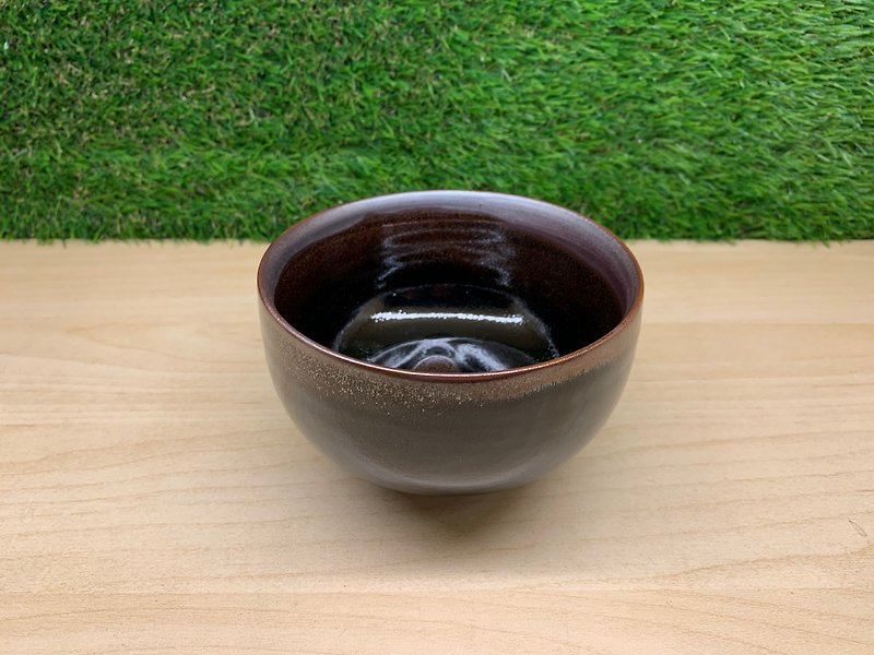 Atrium Japanese Tea Bowl l Firewood - Teapots & Teacups - Pottery Black