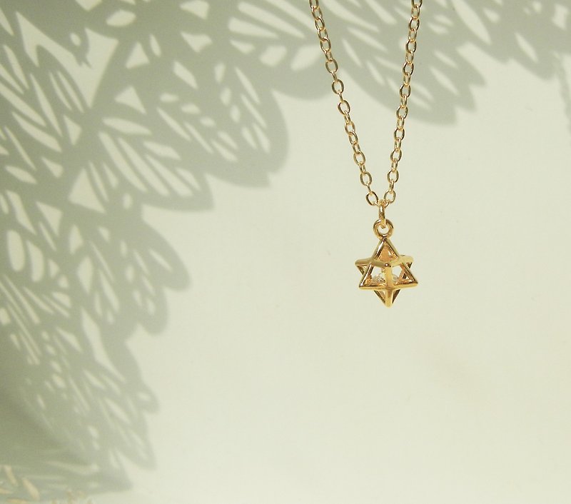 *coucoubird*Polygonal Hollow Necklace - Necklaces - 24K Gold Gold