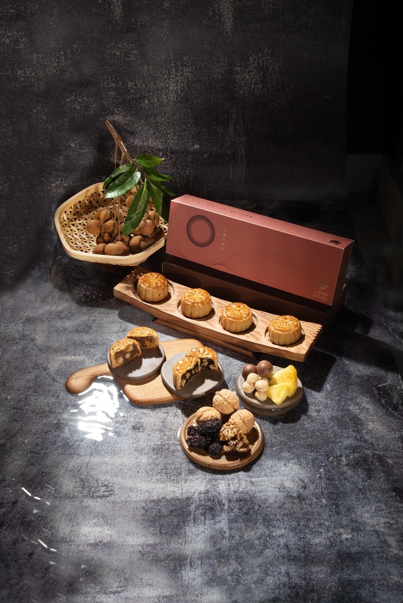 【常溫配送】三點水綜合月餅雙味組合 *早鳥優惠至15/9* - 鹹派/甜派 - 其他材質 金色